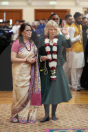 King Charles and Queen Camilla at Neasden Temple in London