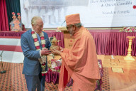King Charles and Queen Camilla at Neasden Temple in London