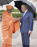 King Charles and Queen Camilla at Neasden Temple in London