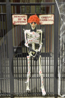 Halloween street displays in New York City