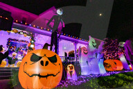 Houses In Celebration, Florida, Are Getting Ready For Halloween.