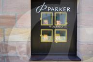 Parker And Waterman Pen Brand Logos On Shop Window