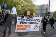 Protest Against Chancellor Merz " StadtBild" Immigration Policy Continues In Cologne