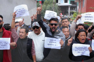 Youth Reformists Lock Nepali Congress Headquarters Gate Demanding Party Convention