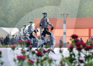 Robots Dancing at Chrysanthemum Exhibition in Yichan