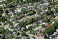 Elevated View Of Houses In Quebec