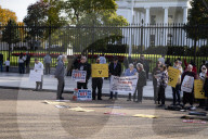 View Out Side The White House  Were Nuclear Protests 