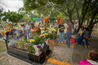 People Visit Cemeteries On The Day Of The Dead