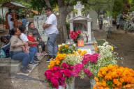 People Visit Cemeteries On The Day Of The Dead