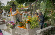 People Visit Cemeteries On The Day Of The Dead