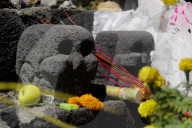 People Visit San Andres Mixquic Cemetery On Dia De Muertos Celebration