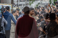 Indonesia President Greet His Supporters