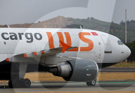 A ULS Airlines Cargo Airbus A310-308(F) on the runway at Madrid Airport