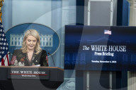 White House Press Briefing In The  Brady Briefing Room Of The White House 