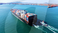 Foreign Trade Containers Cargo Ship