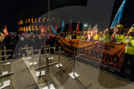 The CGIL, CISL, And UIL Unions Call For A "No More Deaths At Work" Torchlight March In Memory Of Octav Stroic