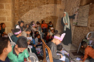 Children Attend Class at Historic School Amid Gradual Reopening In Gaza