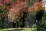 President Trump Departs White House After Meeting With GOP Senators On November 5, 2025.