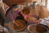 Roasted Peanuts Prepared For Sale As Winter Approaches In Kathmandu, Nepal