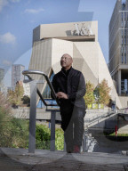 Dr Gus Casely-Hayford outside V&A East Museum, Stratford. 