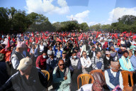 Cadres Of Communist Party Of Nepal Stage A Demonstration In Capital Kathmandu