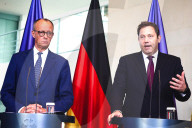 Press Conference Following The Steel Summit  In Berlin