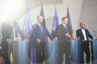 Press Conference Following The Steel Summit  In Berlin