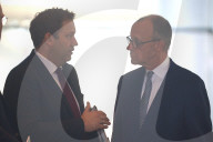 Press Conference Following The Steel Summit  In Berlin