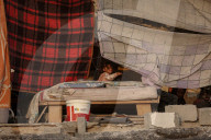 Palestinians returning to Jabalia buildings reduced to rubble