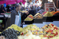 Fruit And Vegetable Market At The Bastille Market In The Old City Of Oran In Algeria 