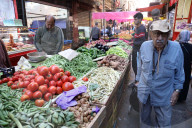 Fruit And Vegetable Market At The Bastille Market In The Old City Of Oran In Algeria 