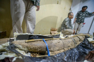 The Process Of Unpacking The Stegodon Fossil 