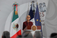 President Of France Emmanuel Macron News Conference In Mexico