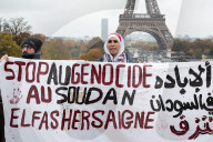 Rally In Paris Against Massacre In Sudan