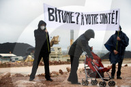 Protest Against A NGE Roads' Asphalt Plant For The A69 Highway In Villeneuve-Les-Lavaur