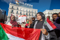 Protest In Madrid In Solidarity With Sudan And Against UAE President