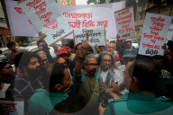 Police Obstruct The Music Procession