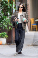 *EXCLUSIVE* Irina Shayk Steps Out in Style for a Coffee Run With Her Dog in New York