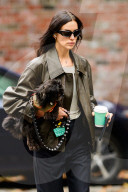 *EXCLUSIVE* Irina Shayk Steps Out in Style for a Coffee Run With Her Dog in New York