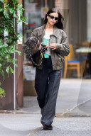 *EXCLUSIVE* Irina Shayk Steps Out in Style for a Coffee Run With Her Dog in New York