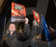Stop The Hate the pro-Israel campaign group protest outside the Bob Vylan concert at the O2 Forum, Kentish Town, London.