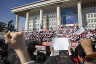 Rally At National Assembly Demands Recovery Of 740 Billion Won From Daejang-dong Scandal And Denounces Prosecutorial Pressure