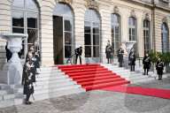 Yael Braun-Pivet Welcomes Mahmoud Abbas At The National Assembly - Paris