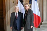 Yael Braun-Pivet Welcomes Mahmoud Abbas At The National Assembly - Paris