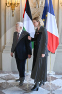 Yael Braun-Pivet Welcomes Mahmoud Abbas At The National Assembly - Paris