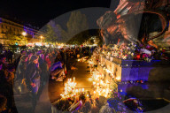 Tribute to November 13 at Republique Square - Paris
