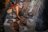 Puffed Rice - Wood-fired Mud Stove - Food Prepared In Clay Pots In The Ancient Way