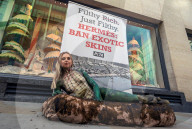 PETA Skins Protest at Hermès'