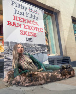 PETA Skins Protest at Hermès'