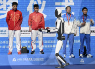 Humanoid Robot Appears At Boxing Awards - Shenzhen